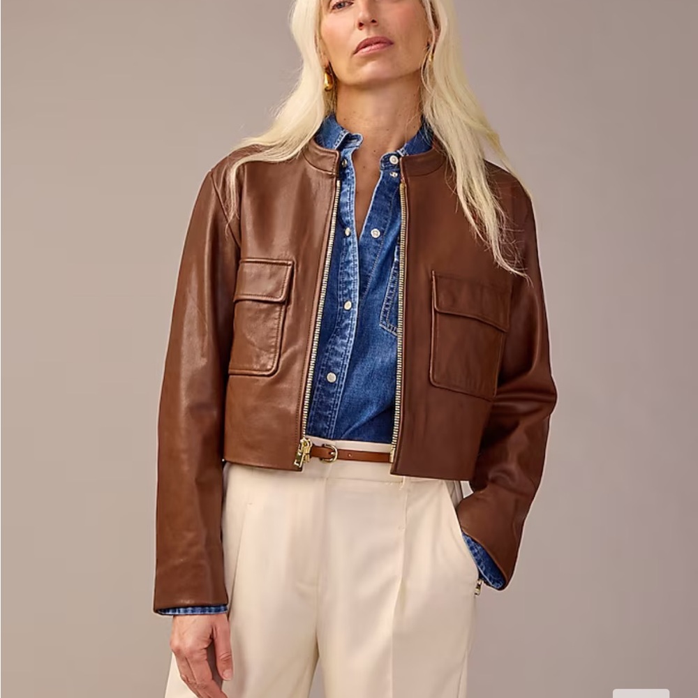 Distressed Leather Jacket NEW
